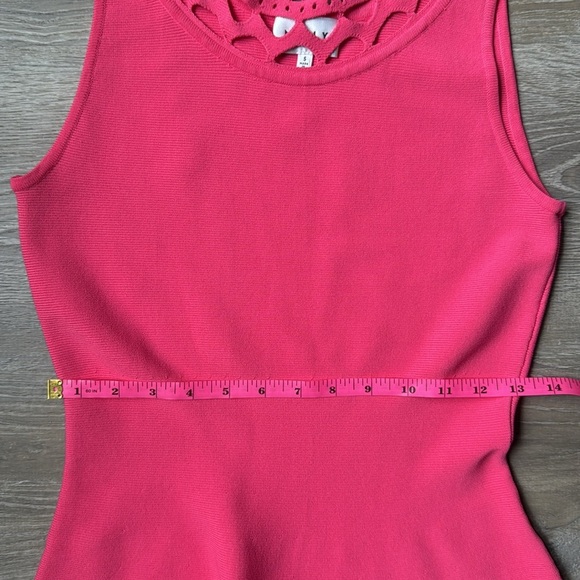 Milly Cutout Swing Dress In Fuchsia - Picture 13 of 14